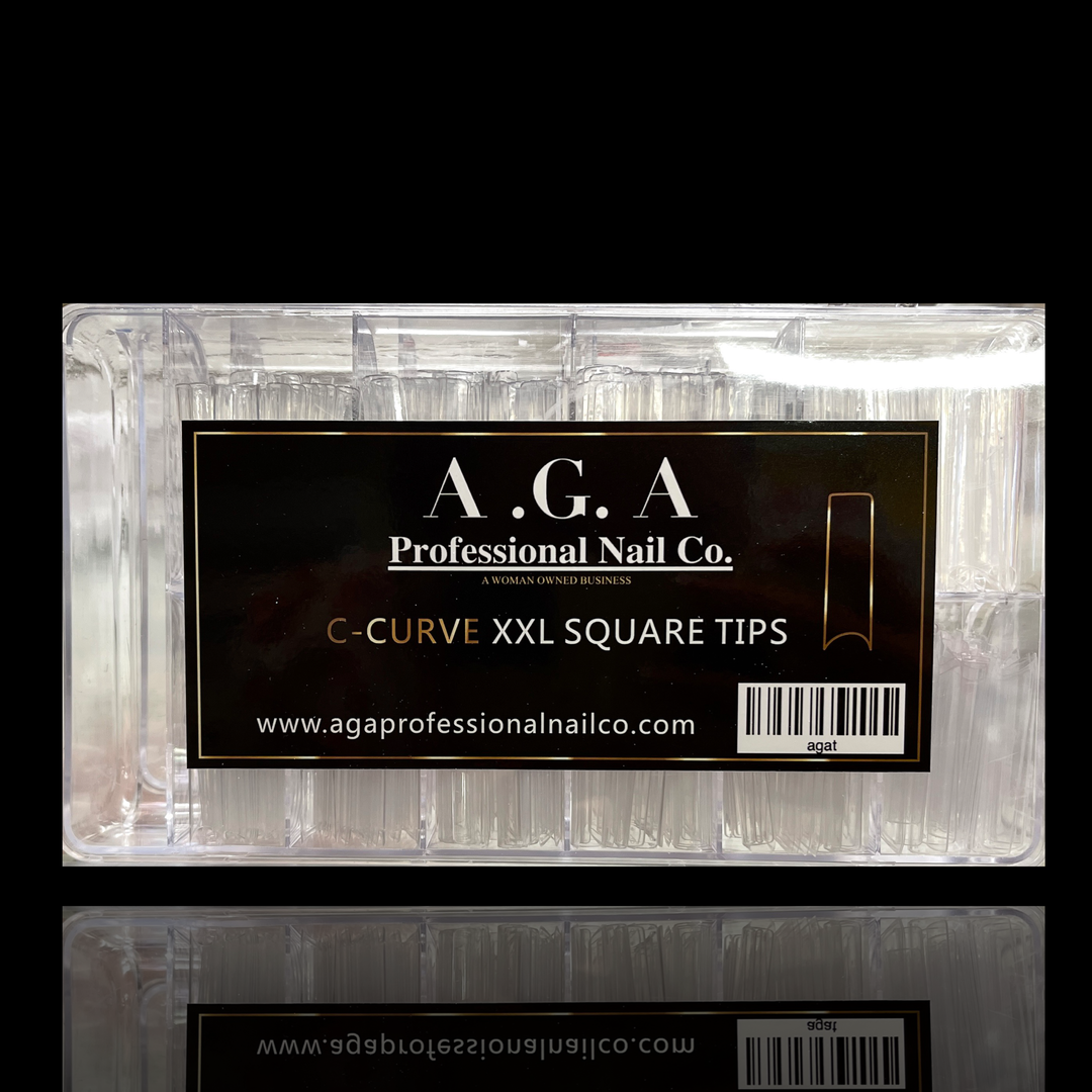 A.G.A C CURVE XXL SQUARE NAIL TIP BOX