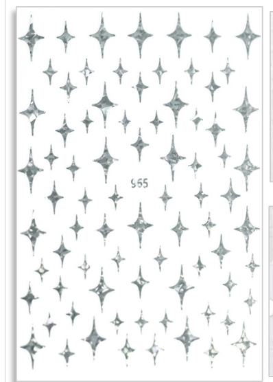 955 SILVER STAR STICKER