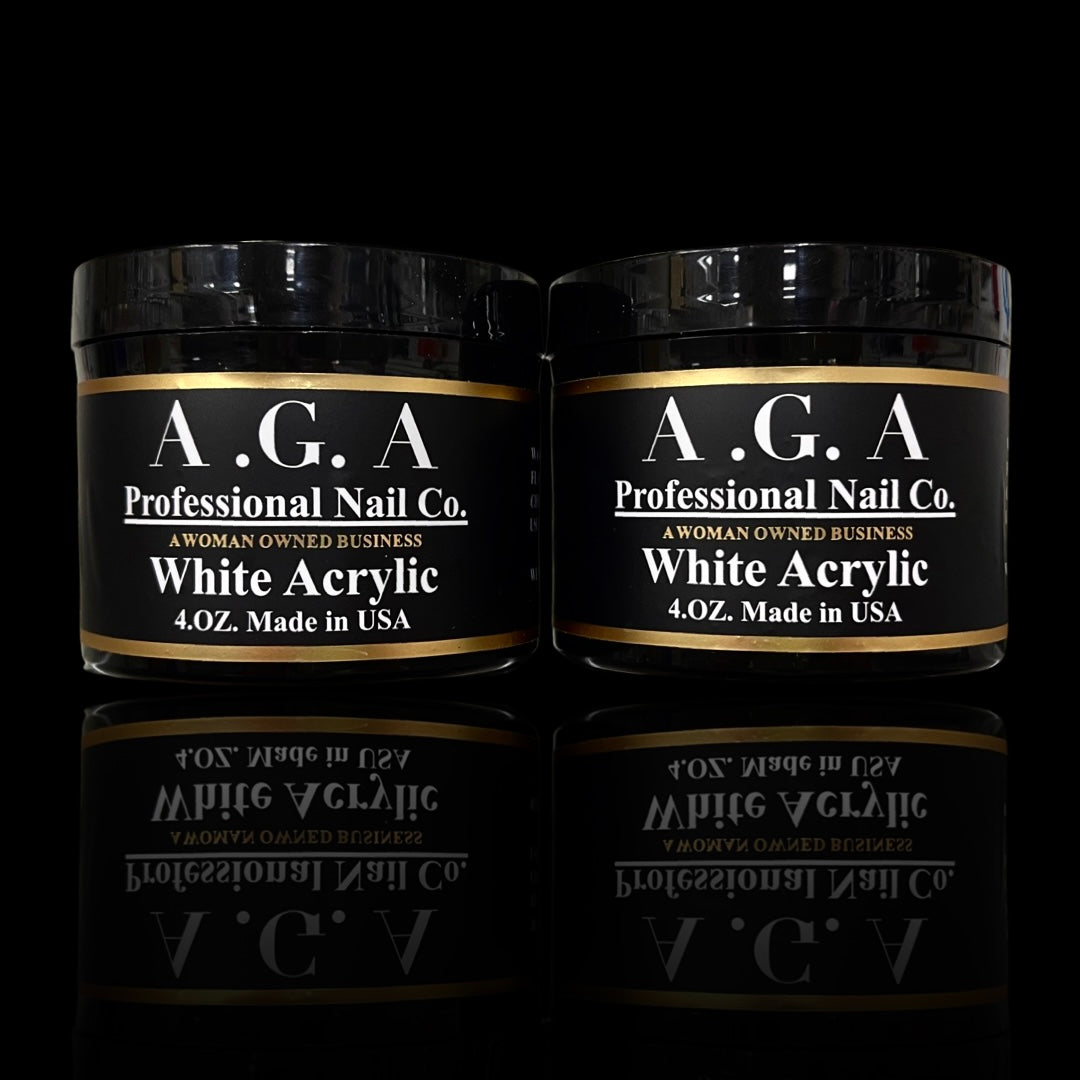 A.G.A  4 OZ WHTIE ACRYLIC POWDER